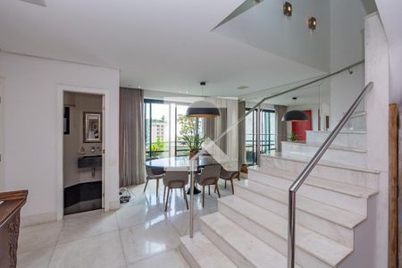 Sala 1 de apartamento à venda com 4 quartos, 304m² em Belvedere, Belo Horizonte