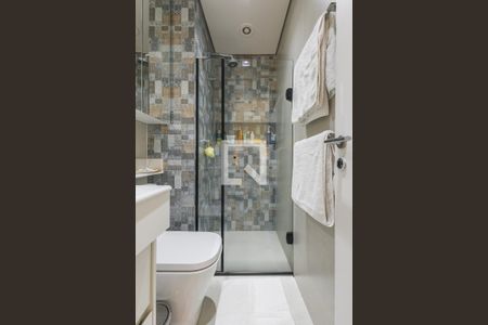 Banheiro da Suíte de apartamento à venda com 1 quarto, 60m² em Pinheiros, São Paulo