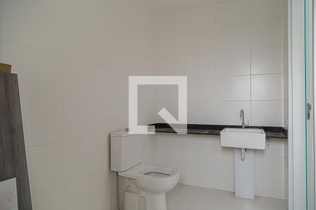 Banheiro de kitnet/studio à venda com 1 quarto, 24m² em Mirandópolis, São Paulo