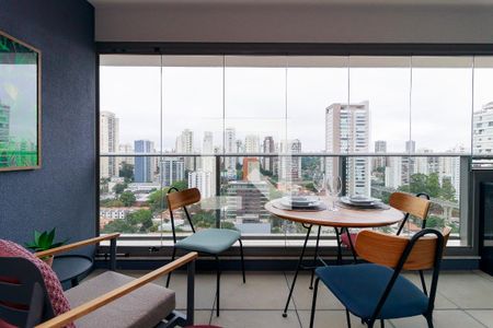 Studio - Varanda de apartamento para alugar com 1 quarto, 45m² em Brooklin, São Paulo