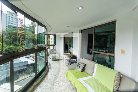 Varanda da Sala de apartamento à venda com 4 quartos, 170m² em Santa Lúcia, Belo Horizonte