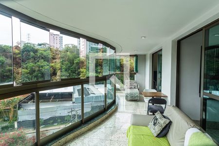 Varanda da Sala de apartamento à venda com 4 quartos, 170m² em Santa Lúcia, Belo Horizonte
