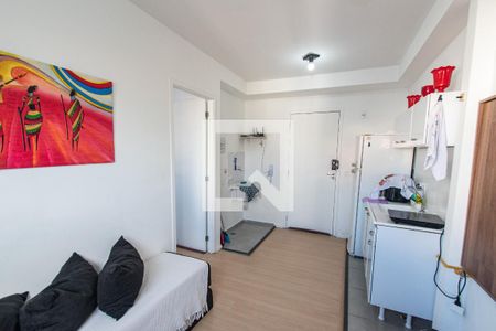 Sala/cozinha de apartamento à venda com 1 quarto, 28m² em Sé, São Paulo