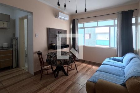 Sala e Quarto de kitnet/studio para alugar com 1 quarto, 32m² em Boqueirão, Santos