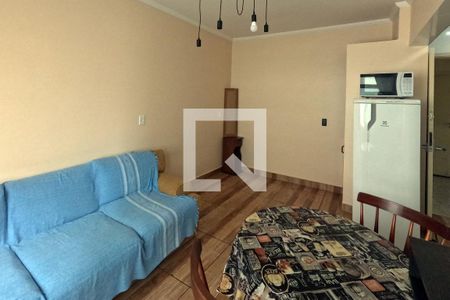 Sala e Quarto de kitnet/studio para alugar com 1 quarto, 32m² em Boqueirão, Santos