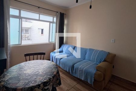 Sala e Quarto de kitnet/studio para alugar com 1 quarto, 32m² em Boqueirão, Santos