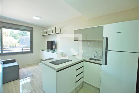 Cozinha de kitnet/studio para alugar com 1 quarto, 27m² em Centro Histórico, Porto Alegre