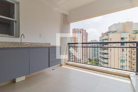 Varanda da Sala de apartamento para alugar com 1 quarto, 58m² em Morumbi, São Paulo