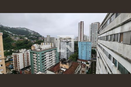 Vista da Sala de apartamento para alugar com 1 quarto, 50m² em Itararé, Santos