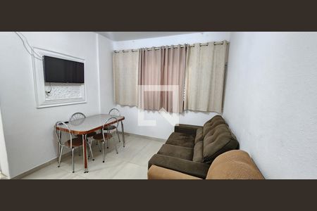 Sala de apartamento para alugar com 1 quarto, 50m² em Itararé, Santos