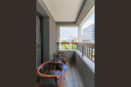Varanda de apartamento para alugar com 1 quarto, 25m² em Brooklin Paulista, São Paulo