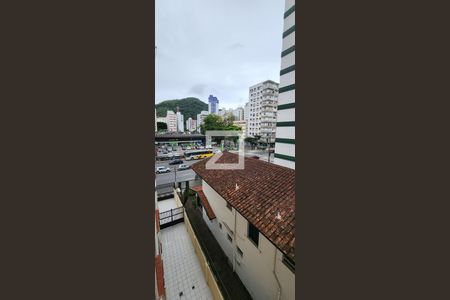 Vista da Sala de kitnet/studio para alugar com 1 quarto, 27m² em Itararé, Santos