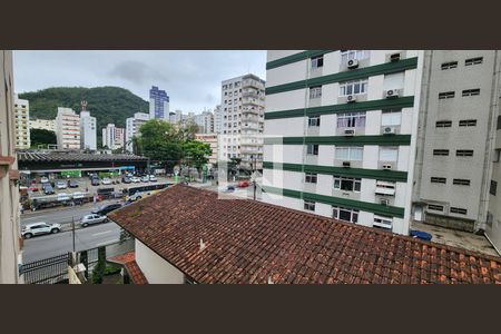 Vista da Sala de kitnet/studio para alugar com 1 quarto, 27m² em Itararé, Santos