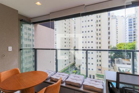 Varanda de kitnet/studio para alugar com 1 quarto, 31m² em Campo Belo, São Paulo