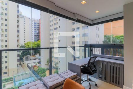 Varanda de kitnet/studio para alugar com 1 quarto, 31m² em Campo Belo, São Paulo