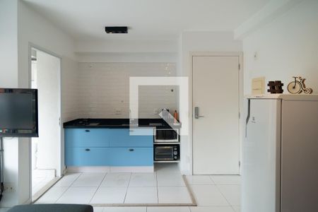 Sala - Cozinha de kitnet/studio à venda com 1 quarto, 32m² em Consolação, São Paulo