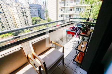 Varanda da Sala de apartamento à venda com 4 quartos, 133m² em Vila Andrade, São Paulo