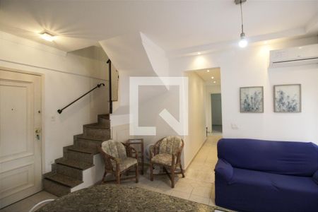 Sala de apartamento para alugar com 2 quartos, 140m² em Vila Júlia, Guarujá