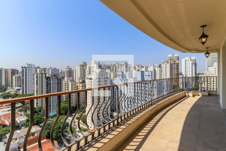 Varanda da Salas 1 e 2 de apartamento à venda com 5 quartos, 464m² em Campo Belo, São Paulo
