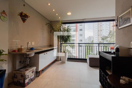 Varanda da Sala de apartamento à venda com 2 quartos, 77m² em Vila Andrade, São Paulo