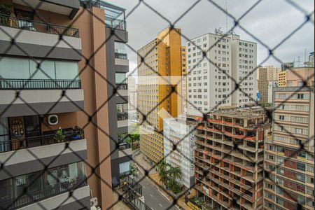 Vista da varanda da sala de apartamento à venda com 1 quarto, 29m² em Centro, São Paulo