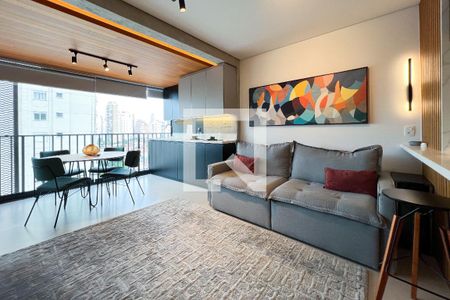 Sala de apartamento para alugar com 1 quarto, 45m² em Vila Nova Conceição, São Paulo