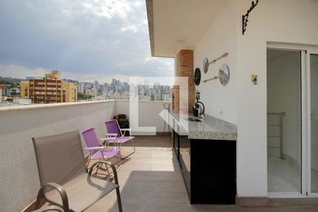 Varanda gourmet de apartamento à venda com 2 quartos, 110m² em Santo Antônio, Belo Horizonte