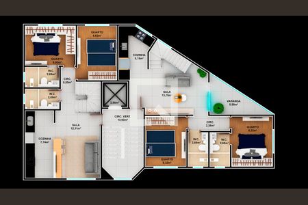 Apartamento à venda com 2 quartos, 106m² em Caiçara-adelaide, Belo Horizonte