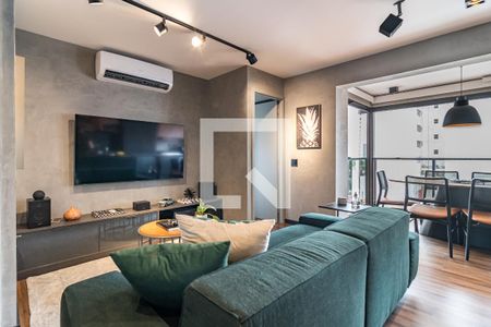 Sala de apartamento à venda com 1 quarto, 60m² em Pinheiros, São Paulo