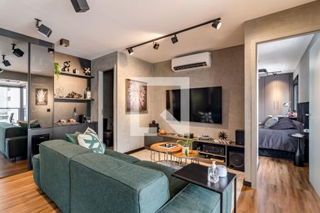 Sala de apartamento à venda com 1 quarto, 60m² em Pinheiros, São Paulo