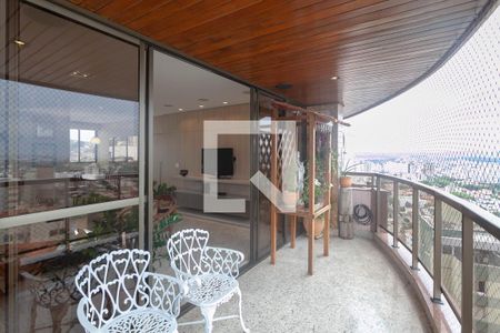 Varanda da sala  de apartamento à venda com 4 quartos, 160m² em Ouro Preto, Belo Horizonte