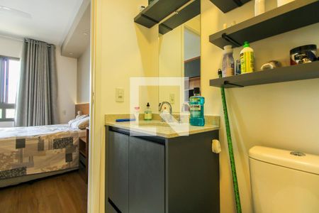 Banheiro de kitnet/studio para alugar com 1 quarto, 24m² em Vila Zilda (tatuapé), São Paulo