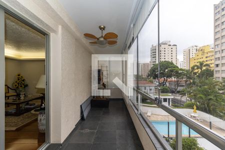 Varanda da Sala de apartamento à venda com 4 quartos, 208m² em Indianópolis, São Paulo