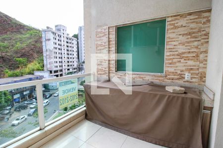 Varanda gourmet de apartamento à venda com 3 quartos, 95m² em Sion, Belo Horizonte