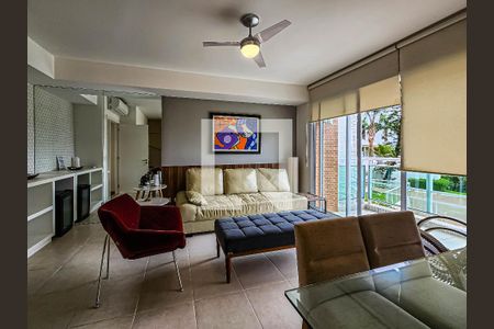 Sala de apartamento para alugar com 2 quartos, 80m² em Parque da Enseada, Guarujá