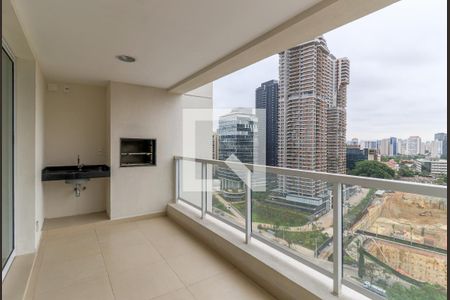 Varanda da Sala de apartamento para alugar com 3 quartos, 116m² em Jardim das Acacias, São Paulo