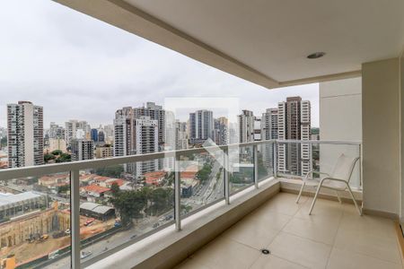 Varanda da Sala de apartamento para alugar com 3 quartos, 116m² em Jardim das Acacias, São Paulo