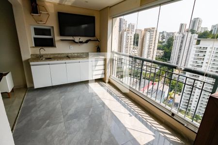 Varanda da Sala de apartamento para alugar com 2 quartos, 70m² em Vila Andrade, São Paulo