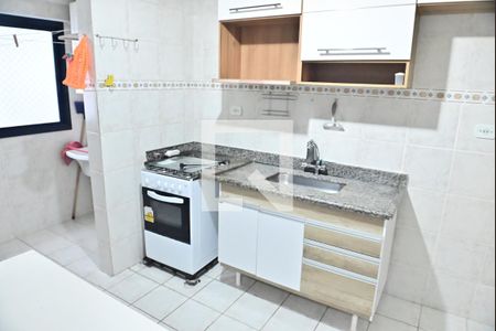 Cozinha de apartamento para alugar com 1 quarto, 80m² em Ocian, Praia Grande