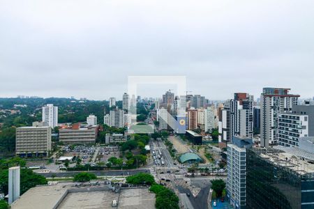 Sala - Vista de apartamento à venda com 1 quarto, 28m² em Brooklin Paulista, São Paulo