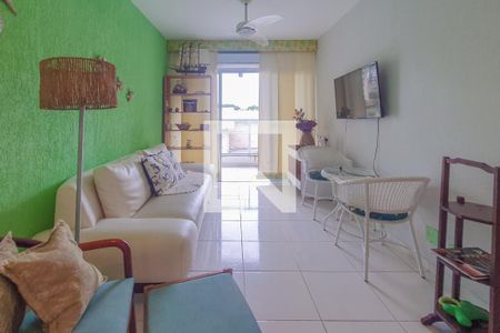 Sala 1 de apartamento para alugar com 3 quartos, 77m² em Vila Julia, Guarujá