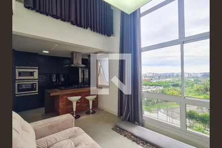 Sala de apartamento à venda com 1 quarto, 65m² em Jardim do Salso, Porto Alegre