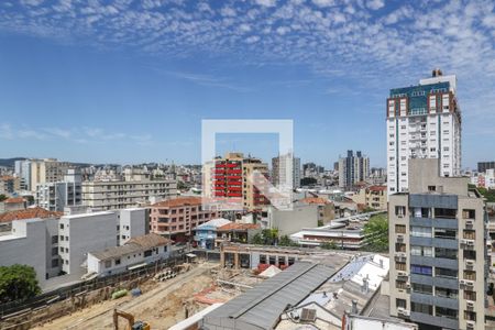 Sala, Quarto e Cozinha de apartamento à venda com 1 quarto, 28m² em Farroupilha, Porto Alegre