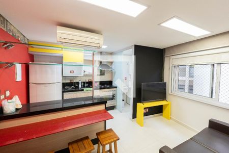 Sala/Cozinha de apartamento para alugar com 1 quarto, 43m² em Consolação, São Paulo