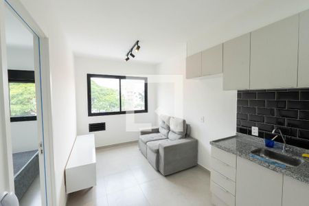 Sala/Cozinha de apartamento para alugar com 1 quarto, 27m² em Bela Vista, São Paulo