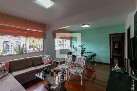 Sala  de apartamento à venda com 3 quartos, 117m² em Luxemburgo, Belo Horizonte
