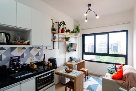 Sala de apartamento para alugar com 1 quarto, 26m² em Mirandópolis, São Paulo