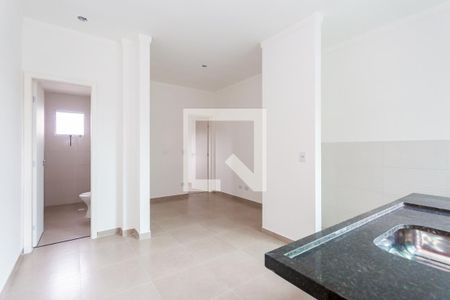 Sala, banheiro  e cozinha de apartamento para alugar com 1 quarto, 34m² em Vila São José, São Paulo