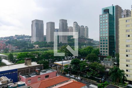 Sala - Vista de apartamento à venda com 1 quarto, 64m² em Cidade Monções, São Paulo