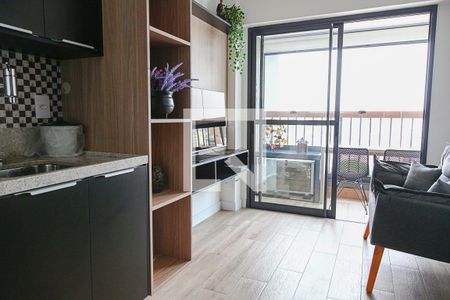 Sala de apartamento para alugar com 1 quarto, 28m² em Brooklin, São Paulo